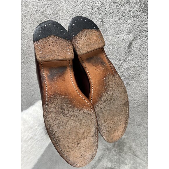 Vtg 60s 70s GH Bass Weejuns Men’s 12 C Oxblood Leather Tassel loafers Made USA - Picture 8 of 13